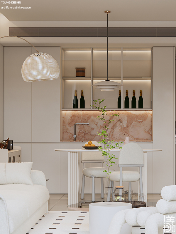 Young设计 | 甜而不腻的奶油风，以温柔弧面打开高质量的治愈独居生活~