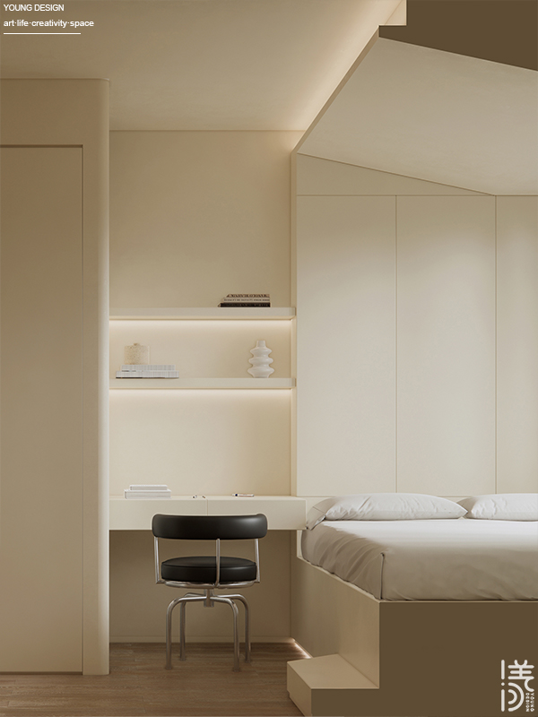 Young设计 | 甜而不腻的奶油风，以温柔弧面打开高质量的治愈独居生活~