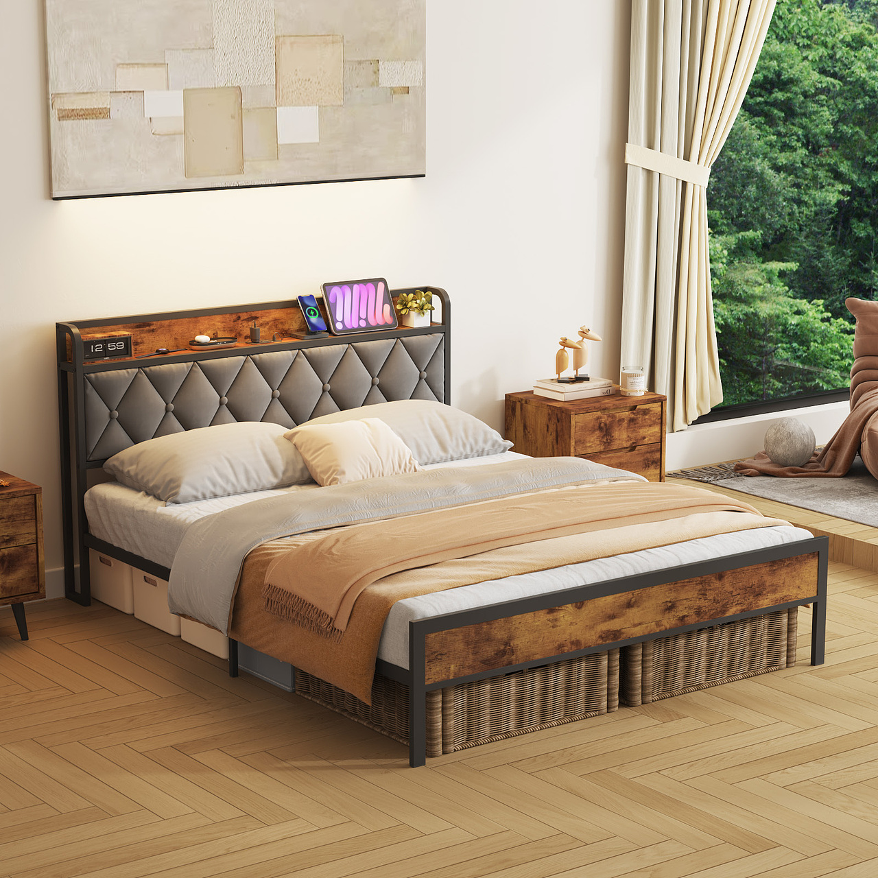 电商图片——钢架床