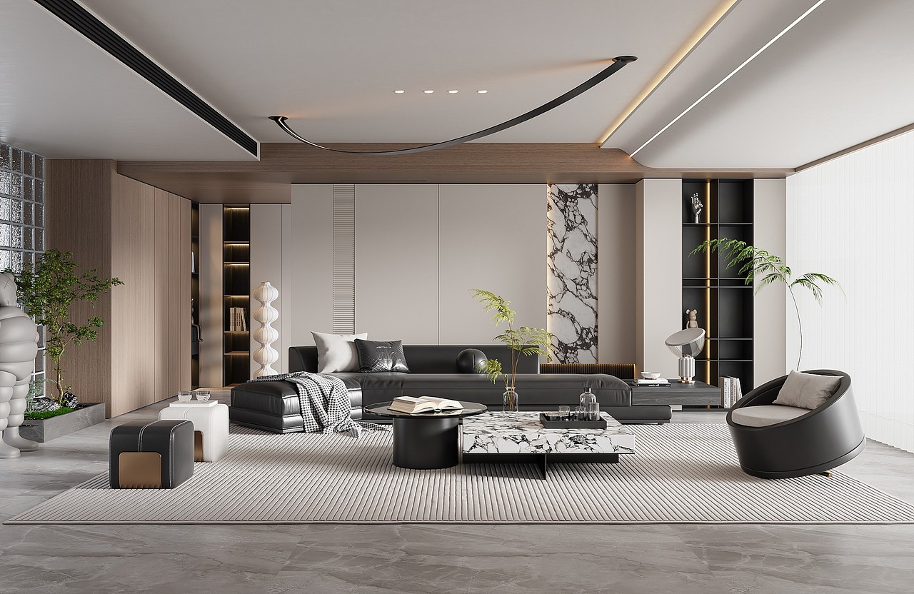现代客厅多风格表现（图ZMzcxODUxNzAw） - 家装设计 - 站酷设计师王彤ing原创素材 - 站酷ZCOOL