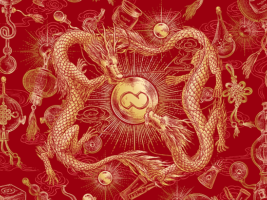科兰黎龙年礼盒插画