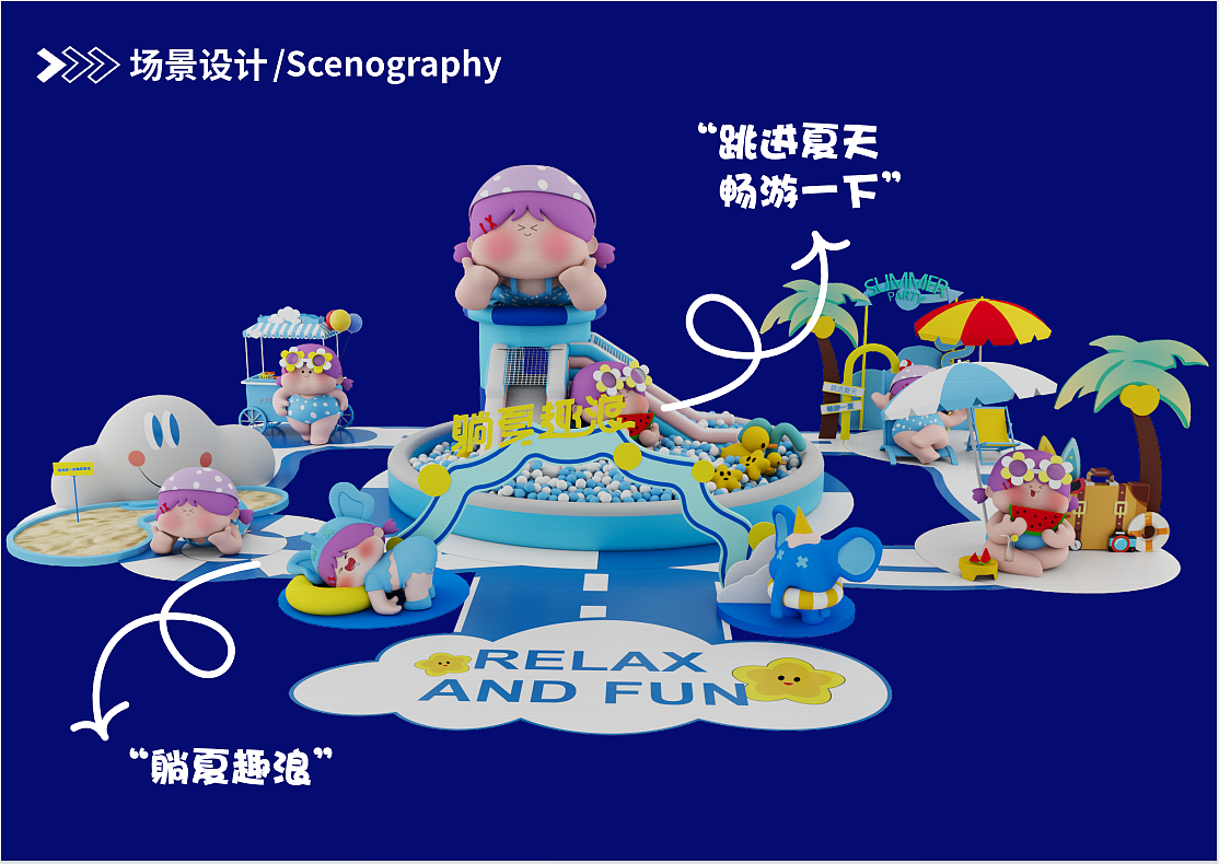 夏季主题美陈设计 夏季活动主题美陈 夏季美陈IP（图ZMzcxODU3MzQw） - 场景 - 站酷设计师杭州堃驰原创素材 - 站酷ZCOOL