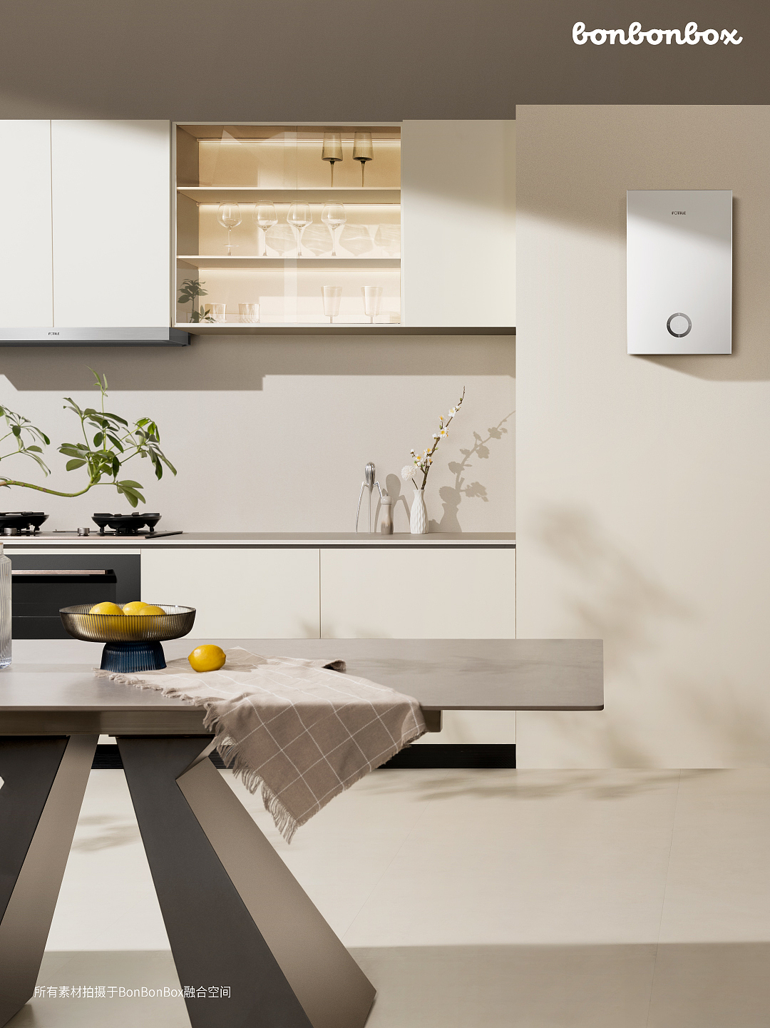 高端厨房造景 I 客片分享 I 方太智感水伺服热水器平面（图ZMzcxODcyNjk2） - 环境/建筑摄影 - 站酷设计师BonBonBox空间原创素材 - 站酷ZCOOL