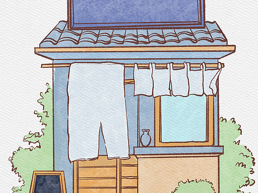 水彩建筑