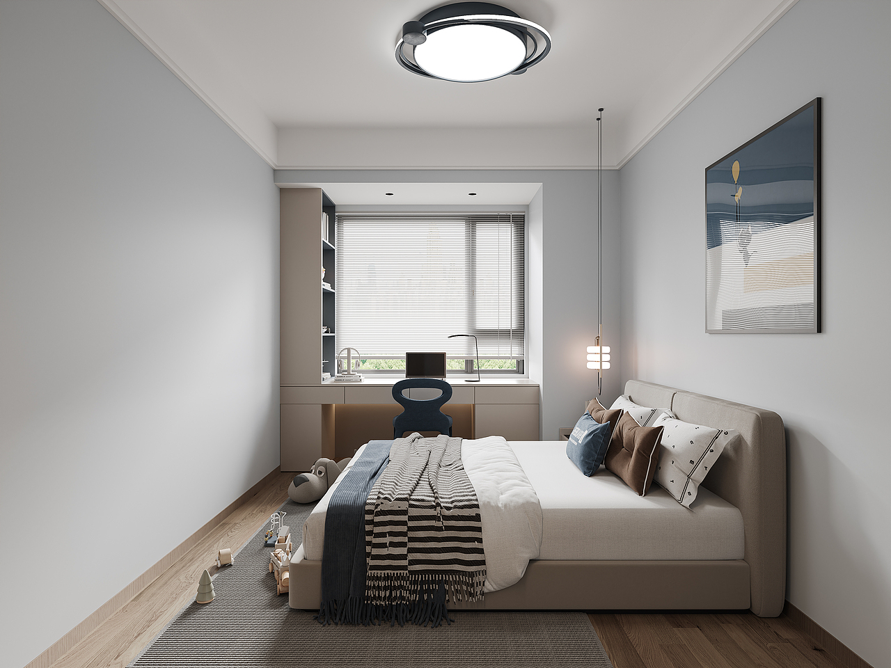 家装-现代客餐厅卧室