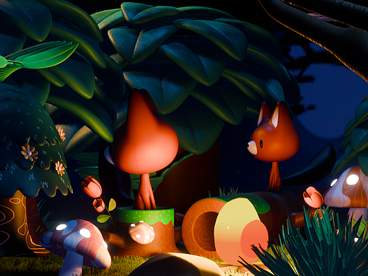 狐狸森林场景-个人练习