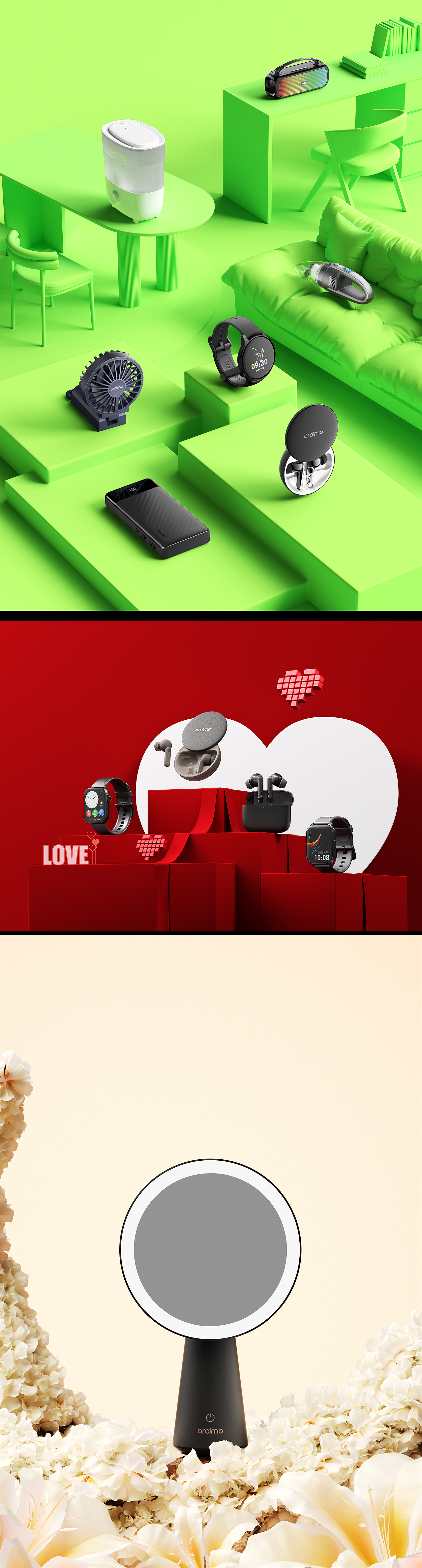 2024 | oraimo 产品渲染节选Ⅰ（图ZMzcxODk1NDA0） - 产品 - 站酷设计师Yinan_以喃原创素材 - 站酷ZCOOL