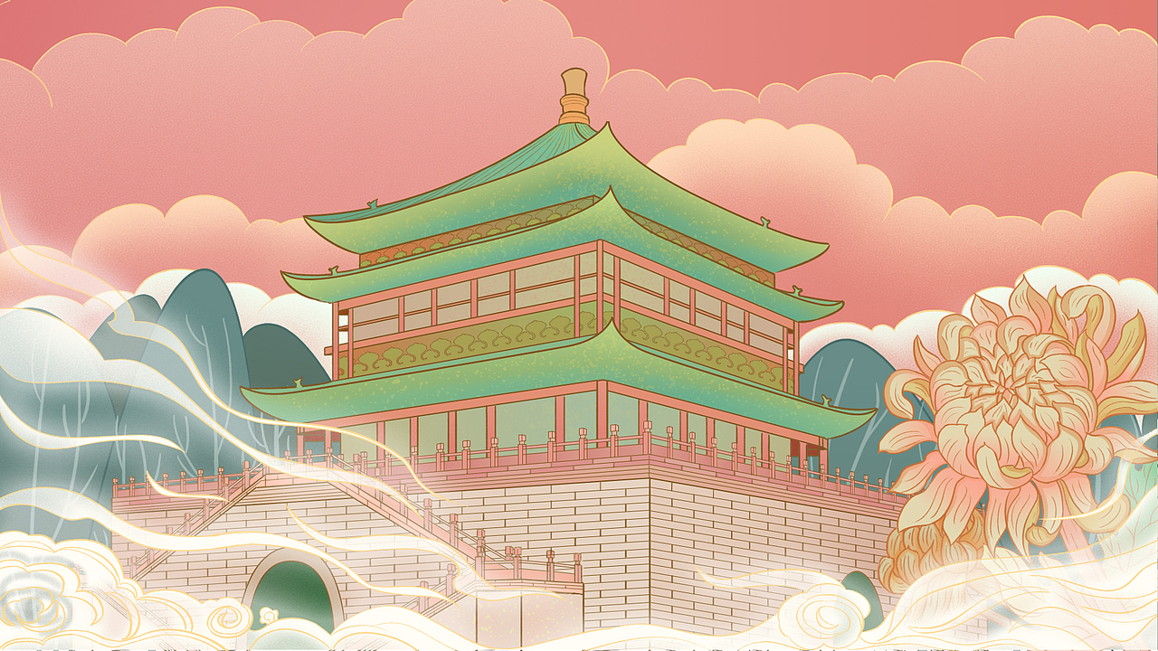 十大历史文化名楼（图ZMzcxODk3MTgw） - 商业插画 - 站酷设计师是碗呀原创素材 - 站酷ZCOOL
