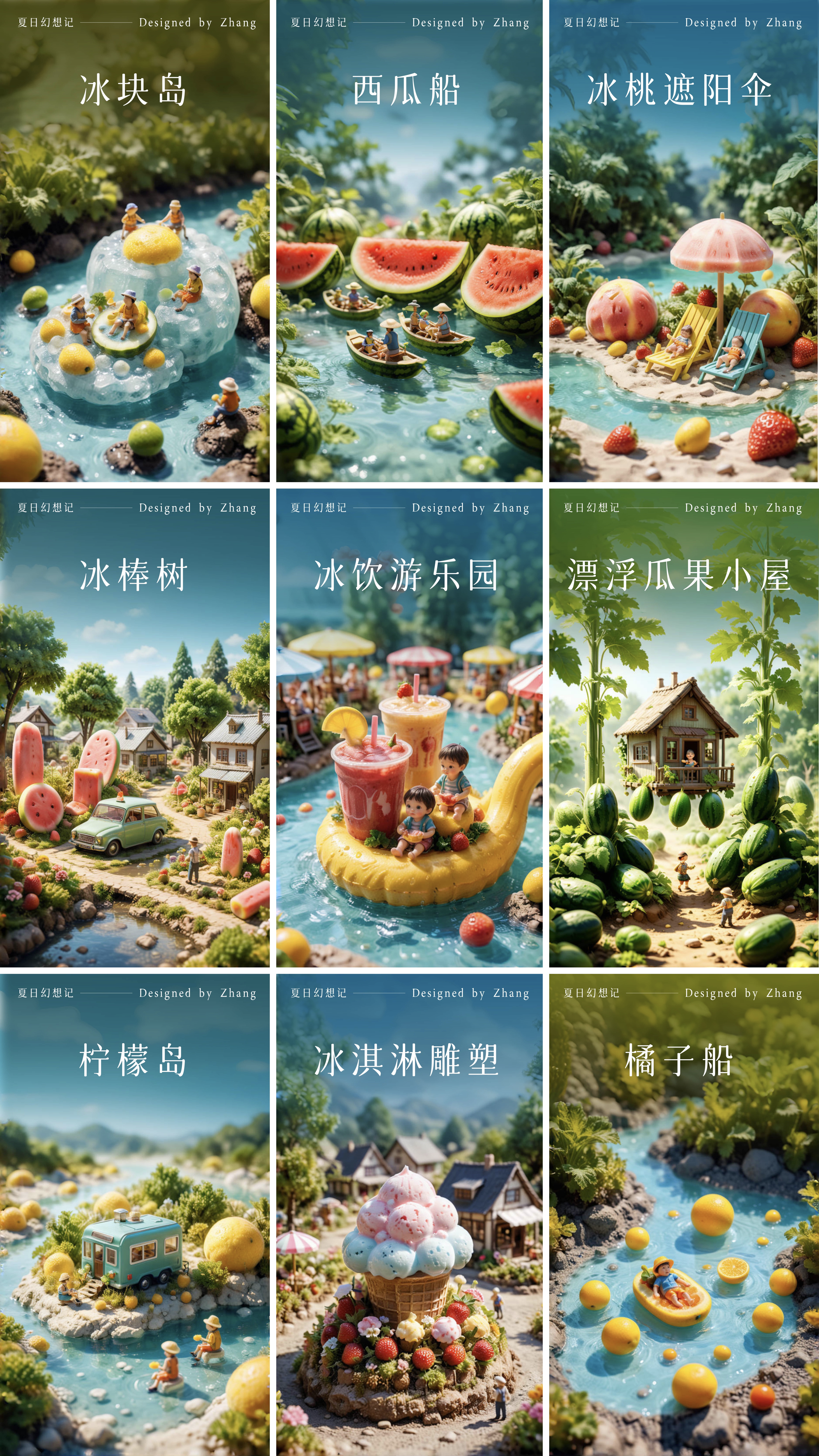 善用AIGC ｜夏日幻想记（图ZMTQ4MzAzMjg=） - 教程 - 站酷设计师张小哈的AI绘画原创素材 - 站酷ZCOOL