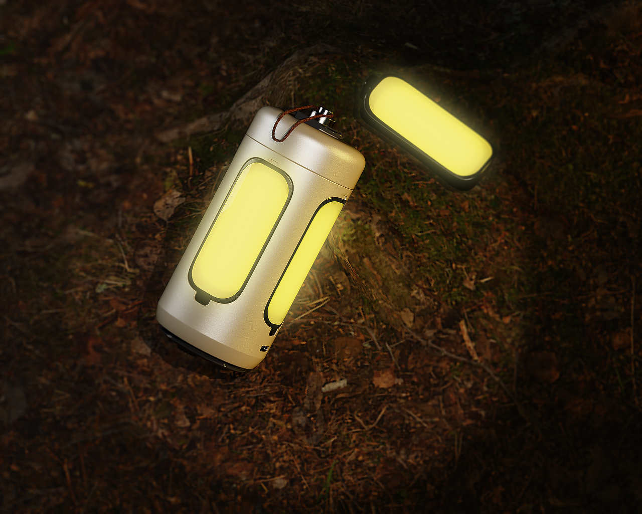 通过高亮度闪烁灯光，模块化设计增强夜间露营安全性。