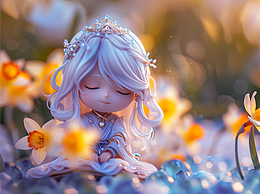 水仙花盲盒女孩的梦幻之旅