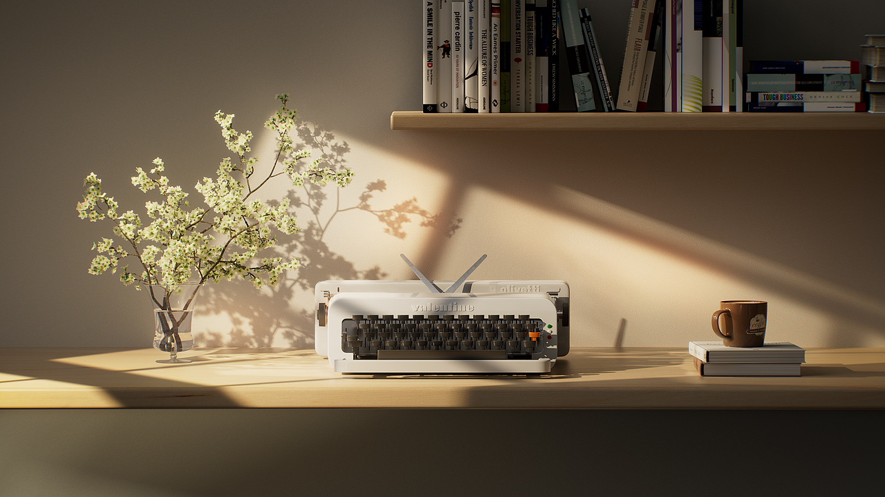 产品表现——便携机械打字机Olivetti Valentine（图ZMzcxOTM5NDM2） - 产品 - 站酷设计师杰克船长JK原创素材 - 站酷ZCOOL