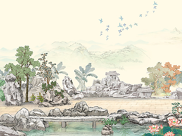 广东省非物质文化遗产馆插画