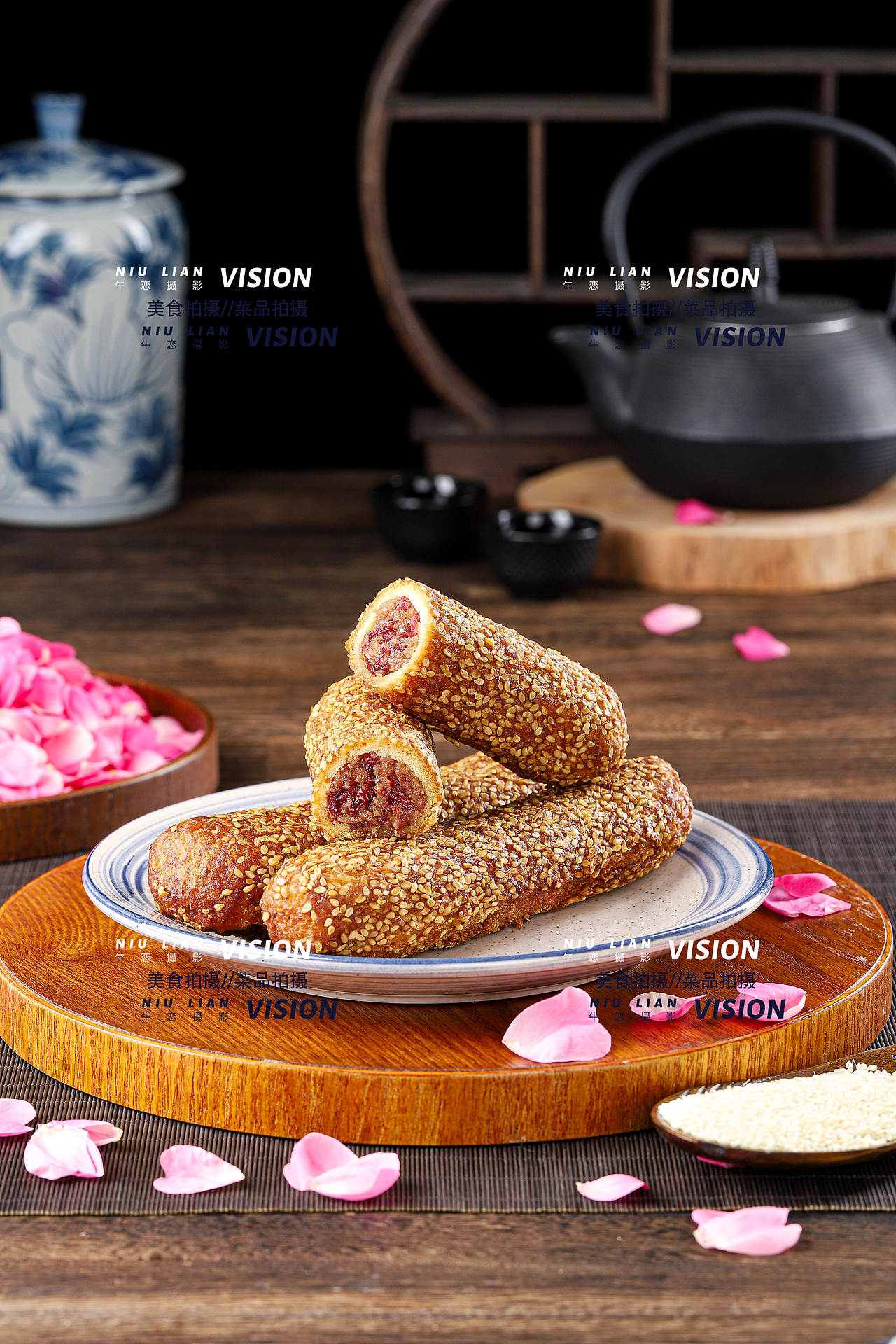 中式糕点拍摄美食摄影鲜花饼拍摄点心拍摄成都美食摄影