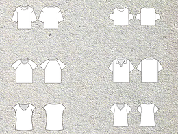 女裝男裝夏季T恤經(jīng)典款款式圖白版