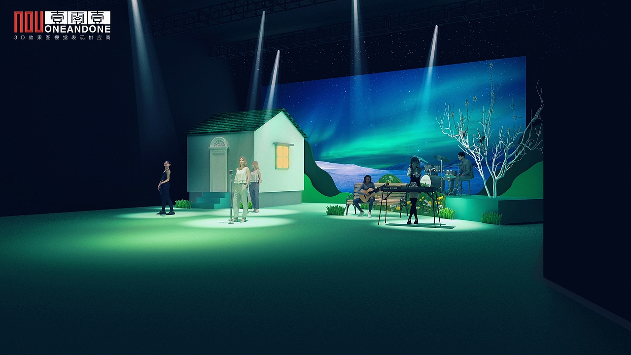舞台剧效果图#3Dmax#戏剧舞美