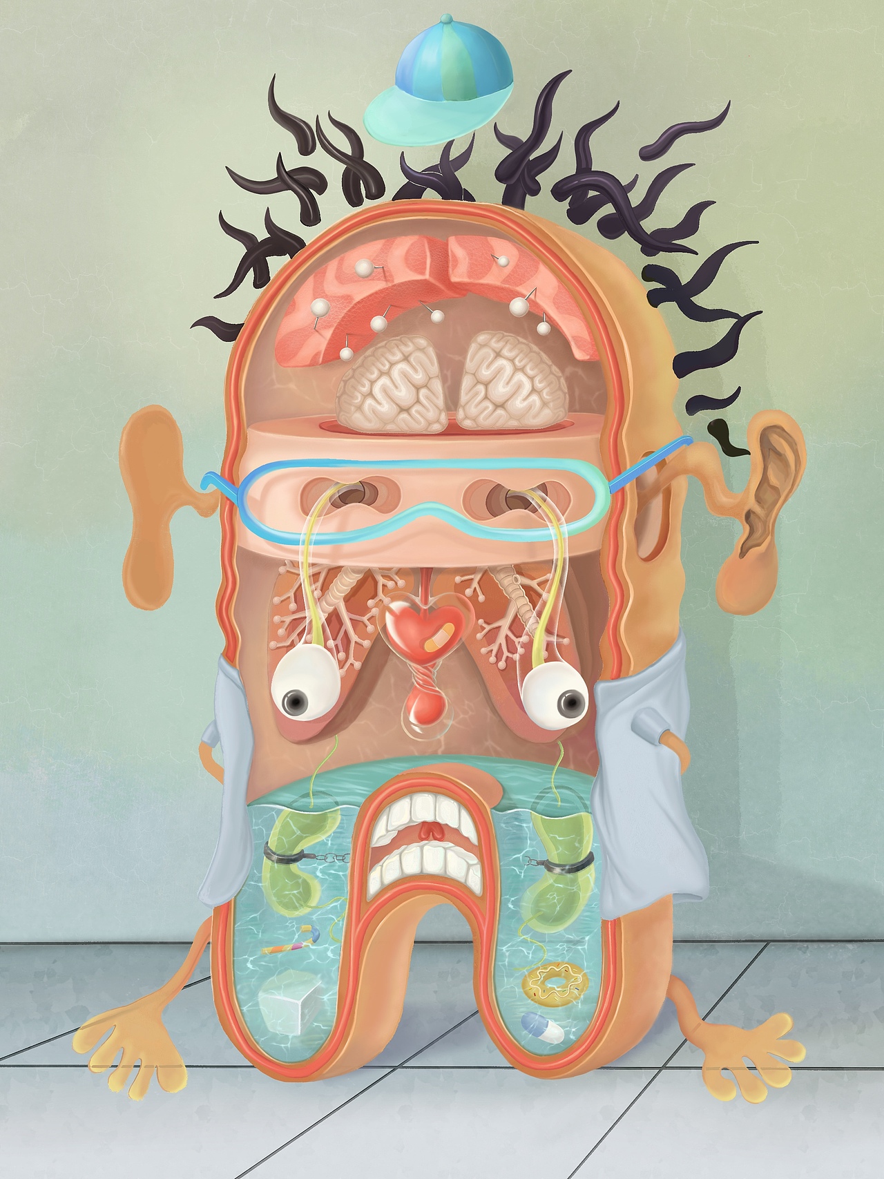 忧愁悲伤（图ZMzcyMDE1NjY4） - 艺术插画 - 站酷设计师轻雨1原创素材 - 站酷ZCOOL