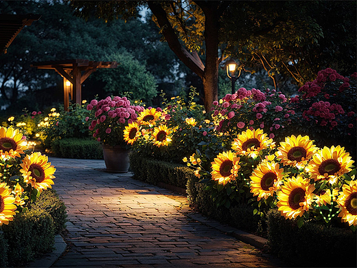 亚马逊主图A+ 【太阳能向日葵灯】【AI场景图】（个人主页-ZNjg5MzYxNTY=） - 电商 - 站酷设计师MIFstudio原创素材 - 站酷ZCOOL