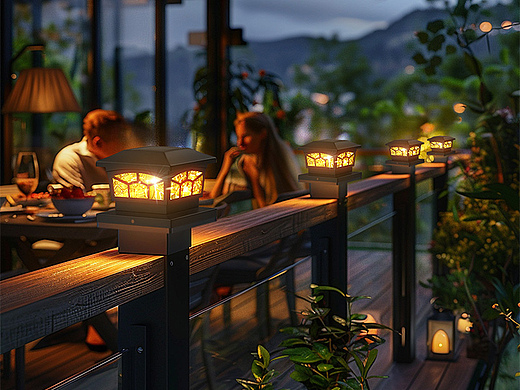 亚马逊主图A+ 【太阳能柱头灯】【AI场景图】（个人主页-ZNjg5MzYyNjQ=） - 电商 - 站酷设计师MIFstudio原创素材 - 站酷ZCOOL