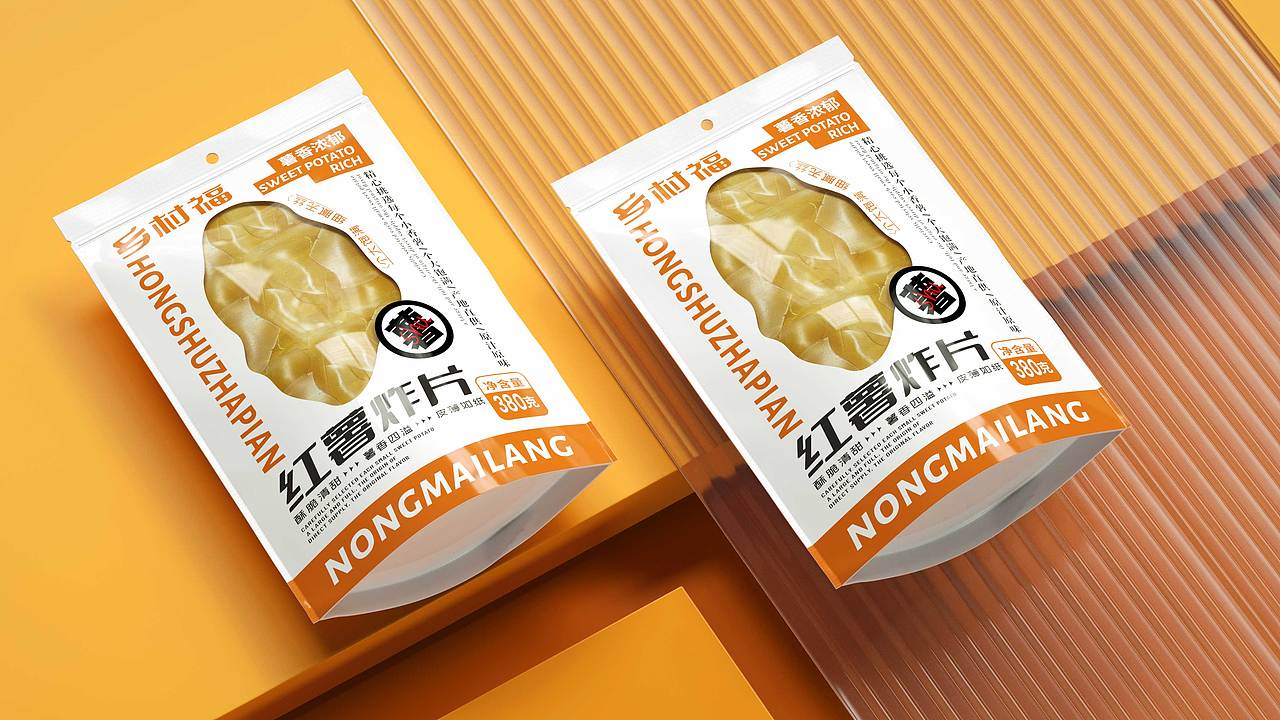 乡村福|红薯炸片 红薯淀粉包装设计