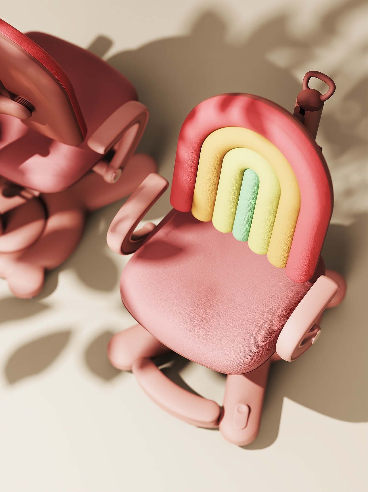 尖叫無限丨彩虹兒童學(xué)習(xí)椅（圖ZMzcyMDU2OTEy） - 生活用品 - 站酷設(shè)計師尖叫無限設(shè)計原創(chuàng)素材 - 站酷ZCOOL