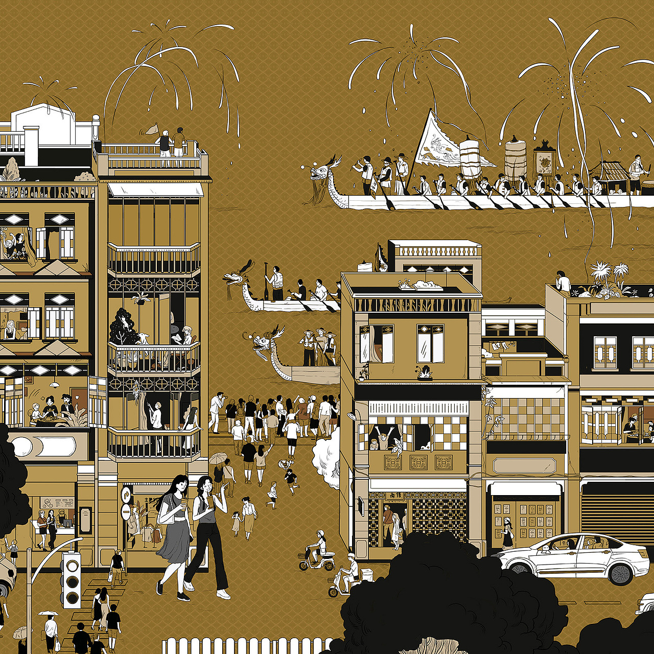 端午节商业插画合作（图ZMzcyMDYzMTQw） - 商业插画 - 站酷设计师夏夏夏天天原创素材 - 站酷ZCOOL