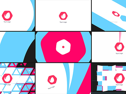 AE模板|多彩时尚动态视频动画标志LOGO社交媒体广告