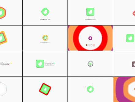 AE模板|简约风格平面标志LOGO品牌形象广告片头