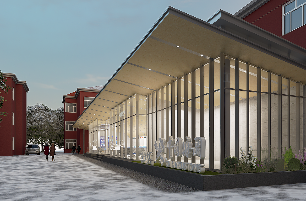 上海国际旅行卫生保健中心接待大厅建筑设计