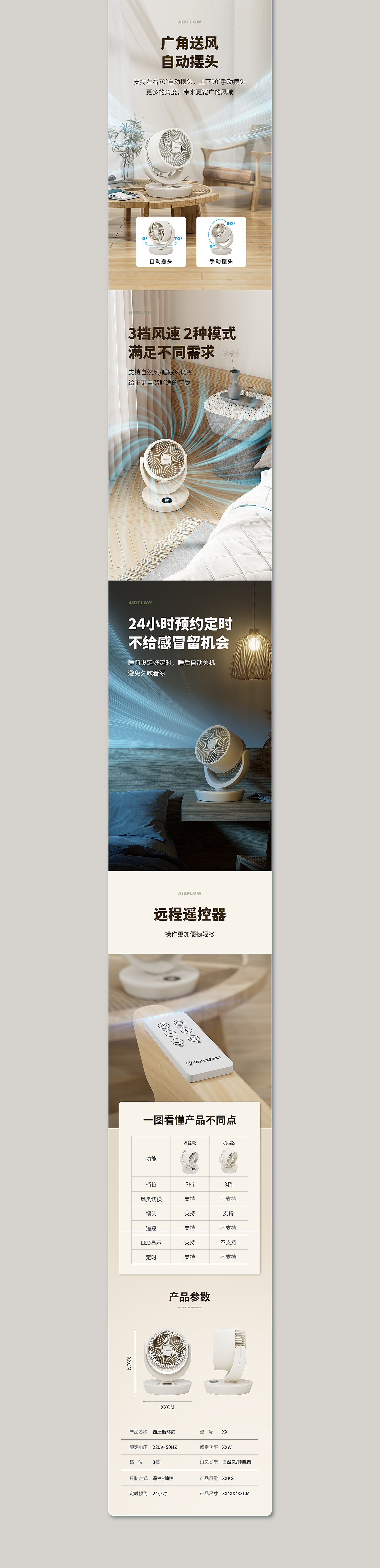 夏季-空气循环扇详情页/风扇详情页