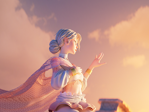 原创人物雕刻-沙漠少女（个人主页-ZNjg5NDczODQ=） - 人物/生物 - 站酷设计师礼物阿偶原创素材 - 站酷ZCOOL