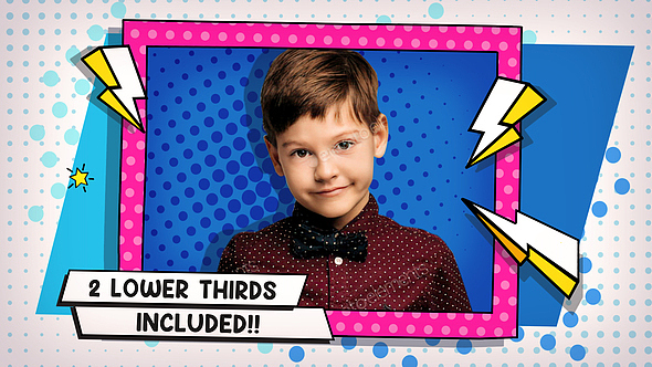 AE模板|卡通动漫标题字幕创意漫画风格儿童视频流媒体