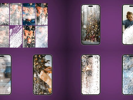 AE模板|竖屏冬季动画雪无缝过渡效果作品展示片头