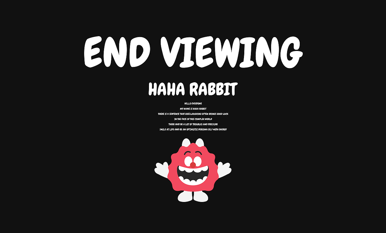 大家好我叫哈哈兔 Haha Rabbit 来自兔窝