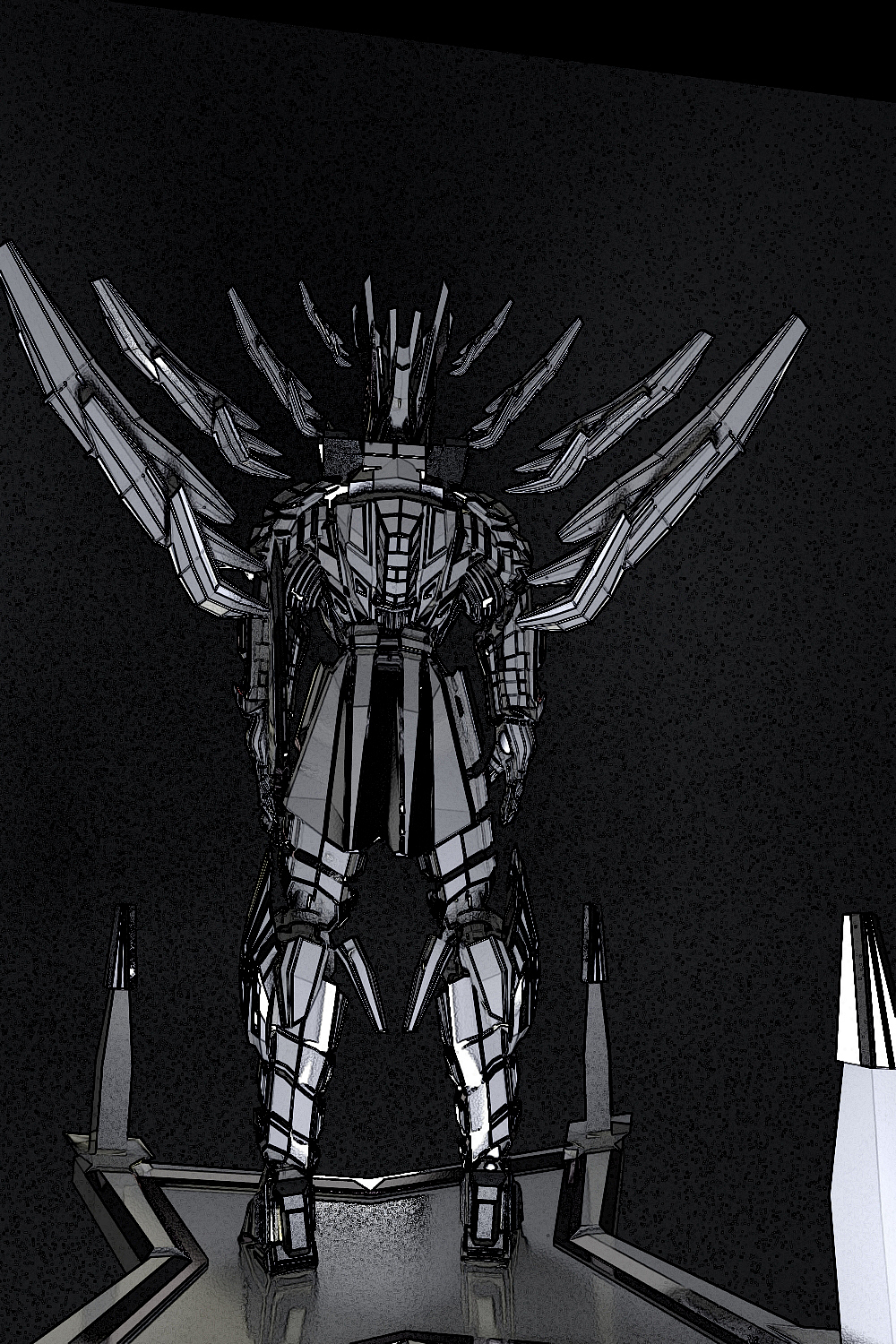 机械武士（三视）（模型）