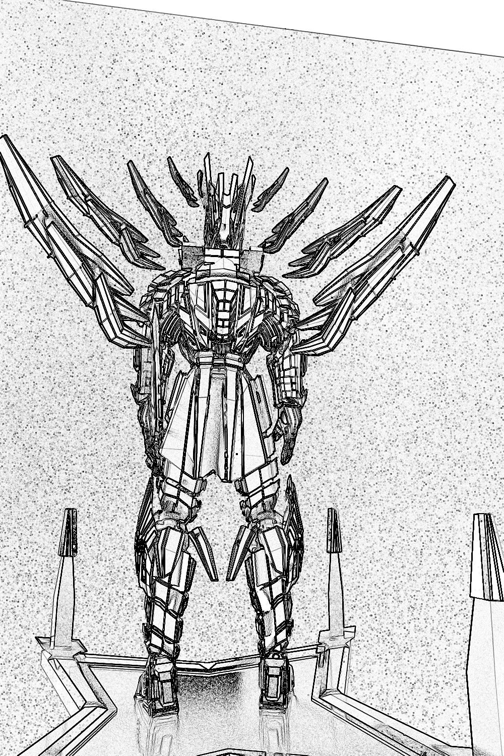 机械武士（三视）（模型）