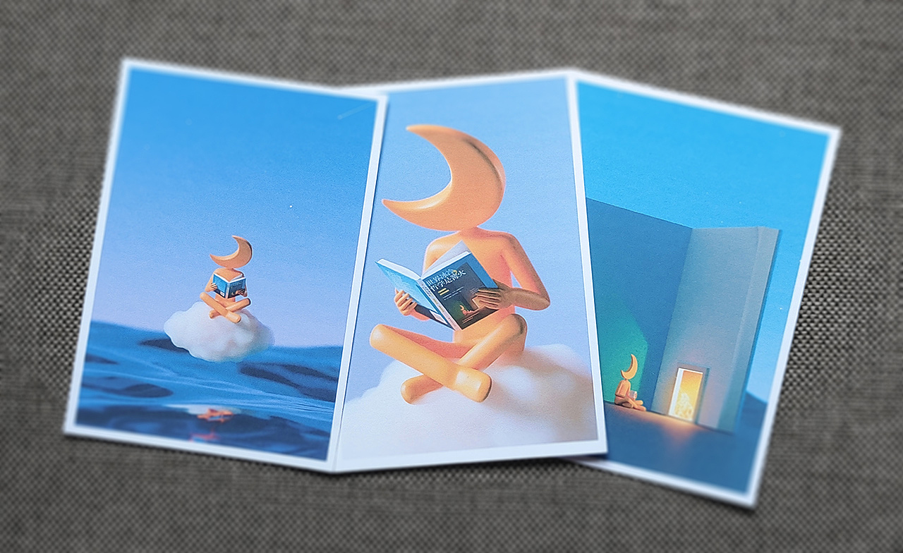 (自己印的几张明信片)