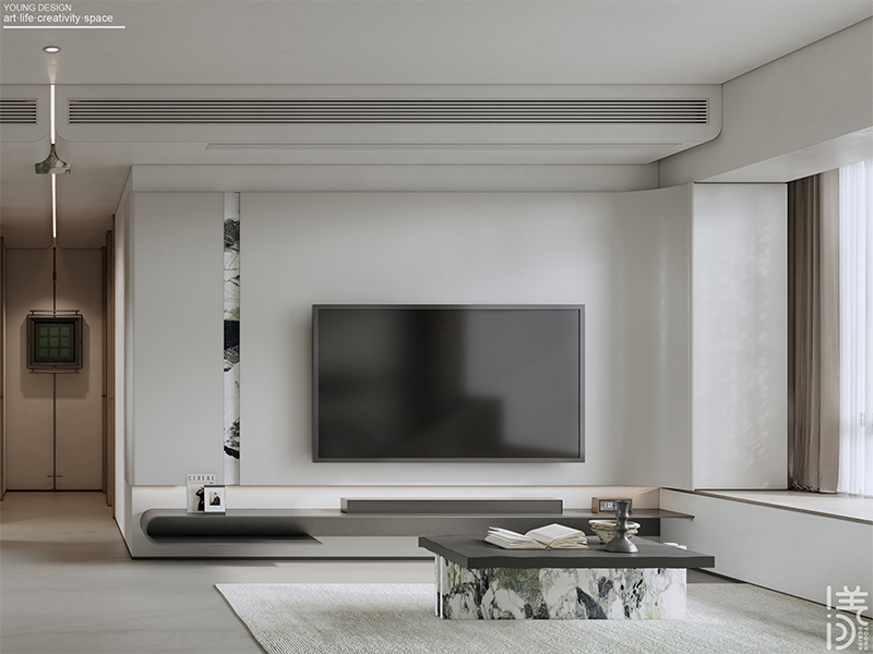 Young设计 | 漫游极简白的纯粹境界，邂逅一抹质感绿的诗意，拥抱现代简约的高级感美宅