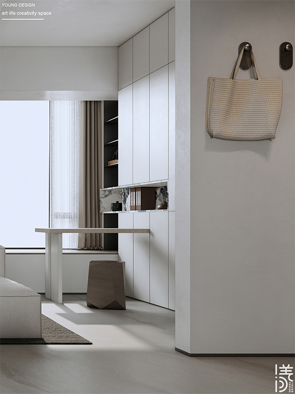 Young设计 | 漫游极简白的纯粹境界，邂逅一抹质感绿的诗意，拥抱现代简约的高级感美宅