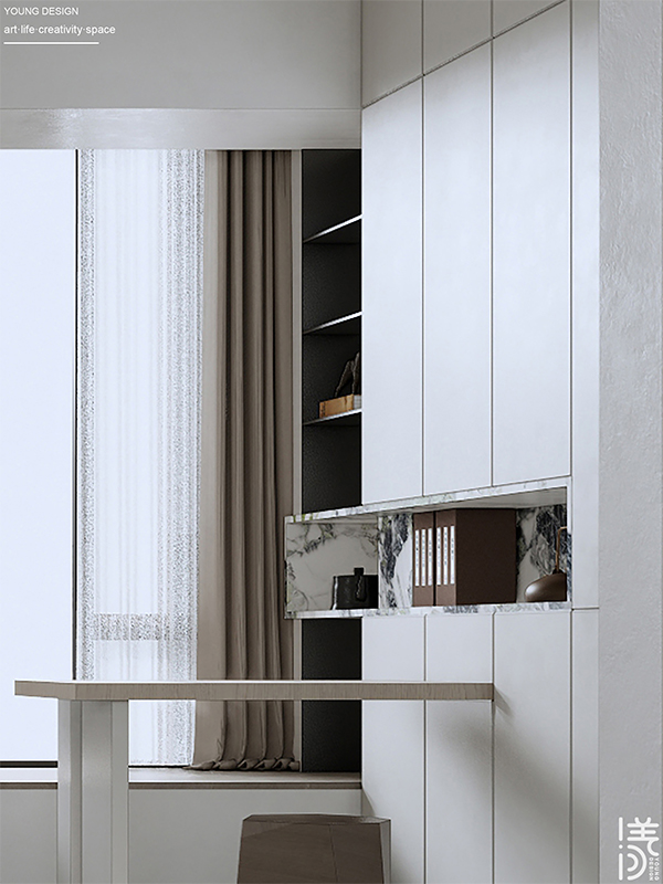 Young设计 | 漫游极简白的纯粹境界，邂逅一抹质感绿的诗意，拥抱现代简约的高级感美宅