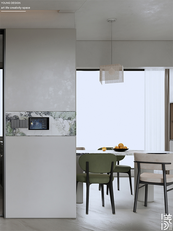 Young设计 | 漫游极简白的纯粹境界，邂逅一抹质感绿的诗意，拥抱现代简约的高级感美宅