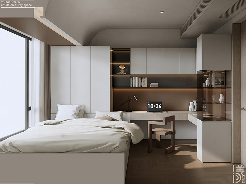 Young设计 | 漫游极简白的纯粹境界，邂逅一抹质感绿的诗意，拥抱现代简约的高级感美宅