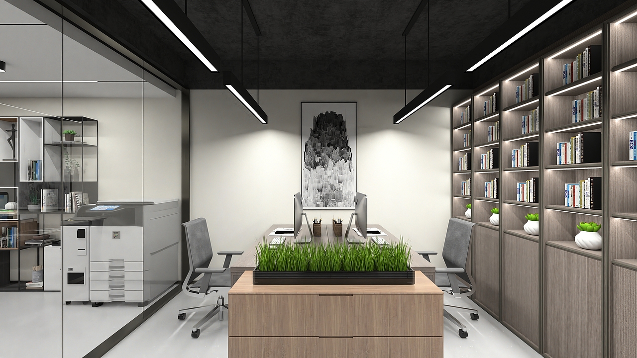 大学生创业中心办公室改造（图ZMzcyMTc1OTA4） - 商业空间设计 - 站酷设计师博德之门原创素材 - 站酷ZCOOL
