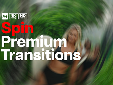 AE模板|高级动态旋转过渡视频动画动效片头开场