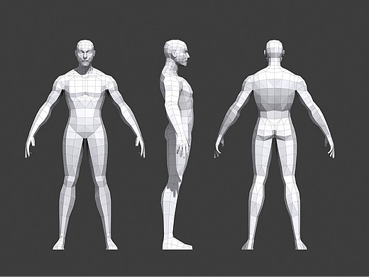 3dmax-基础男人体模型制作教程。3dmax建模基础教程