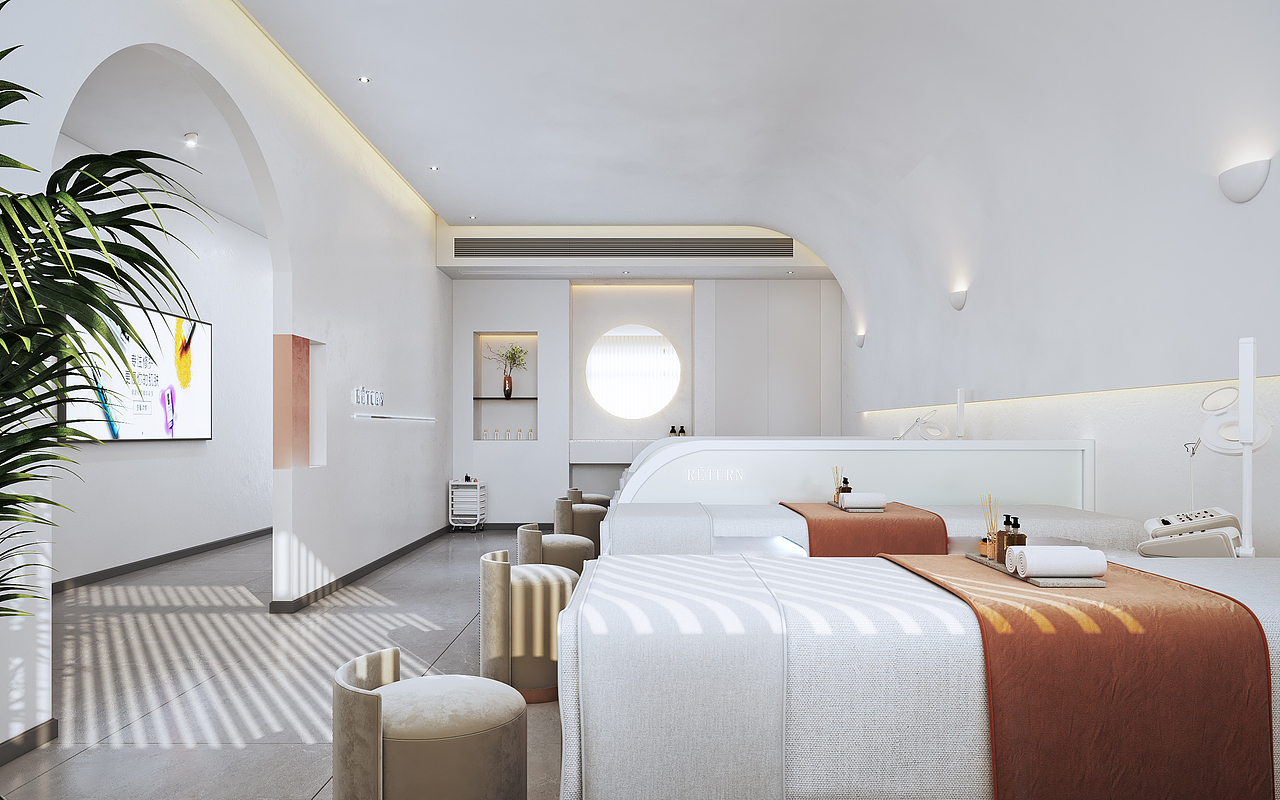 美容院设计丨皮肤管理中心丨效果图