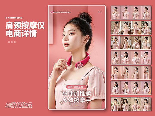 肩颈详情页设计/AI详情设计/AI模特