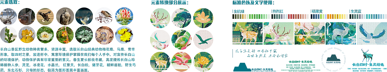"长白四时·生灵绘色"长白山系列插画海报(图ZMzcyMjU1Nzgw) - 海报 - 站酷设计师鲤鱼精精原创素材 - 站酷ZCOOL