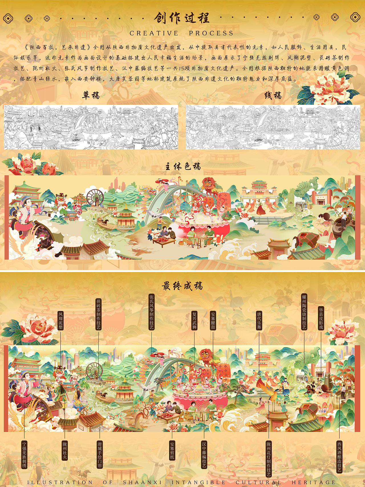 陕西非遗文创插画（图ZMzcyMjYwNzAw） - 商业插画 - 站酷设计师乎阿阿阿阿原创素材 - 站酷ZCOOL