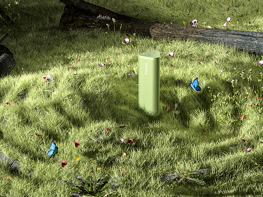 三维草地音响场景